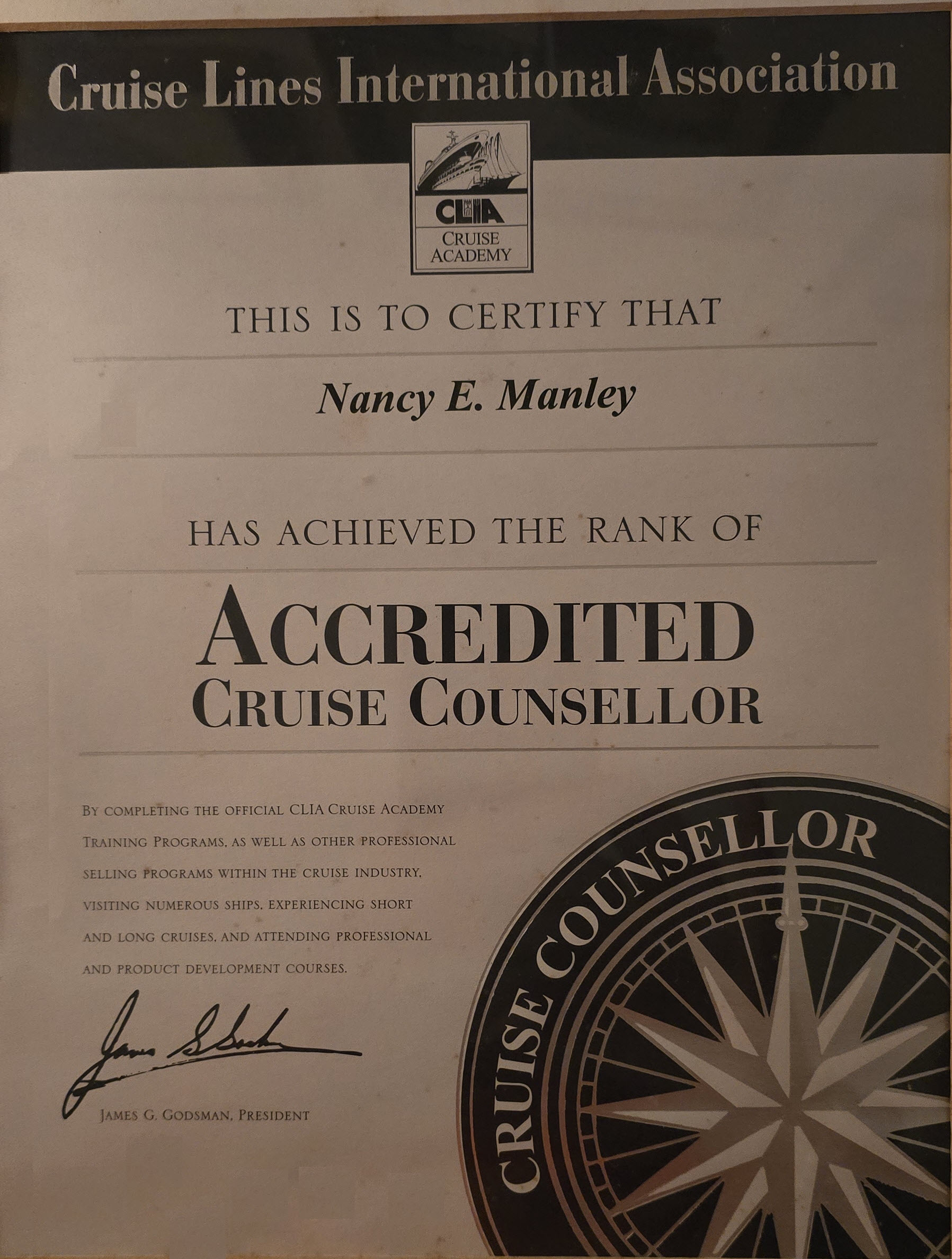 CLIA Accredited Cruise Counselor
